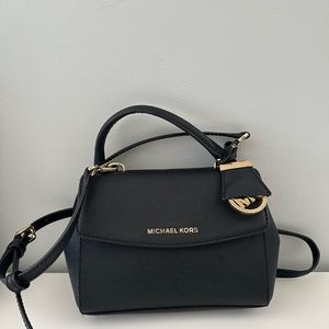 Michael Kors Ava Extra Small Saffiano Leather Crossbody Black